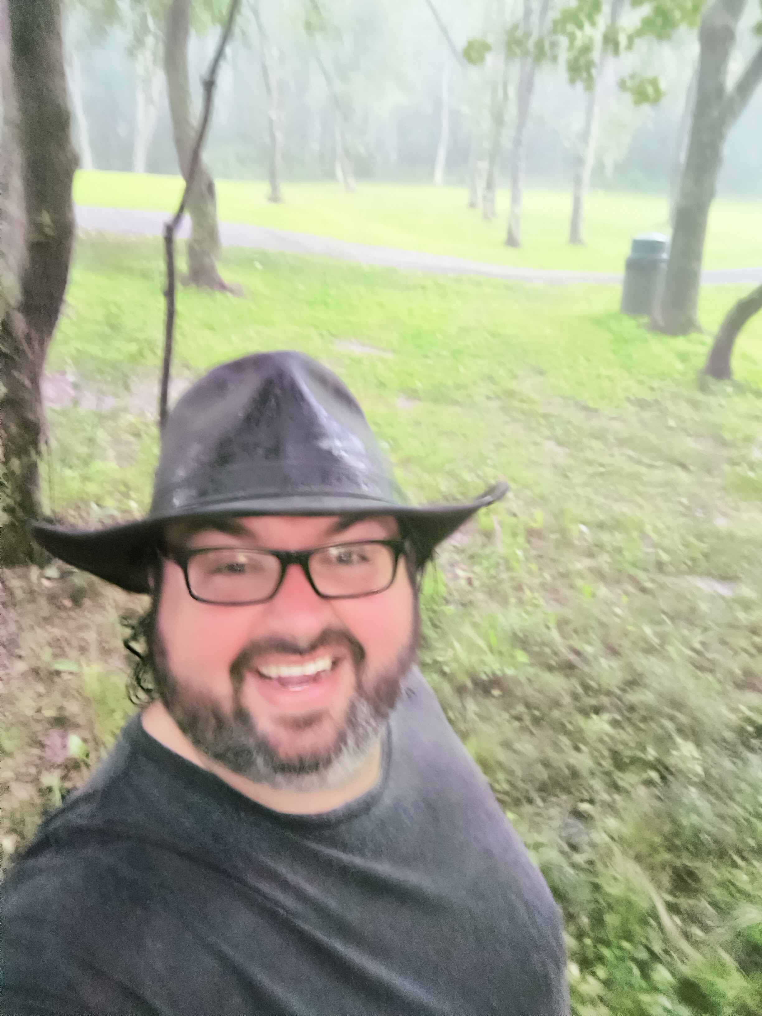 Me Playing Discgolf in the Rain.