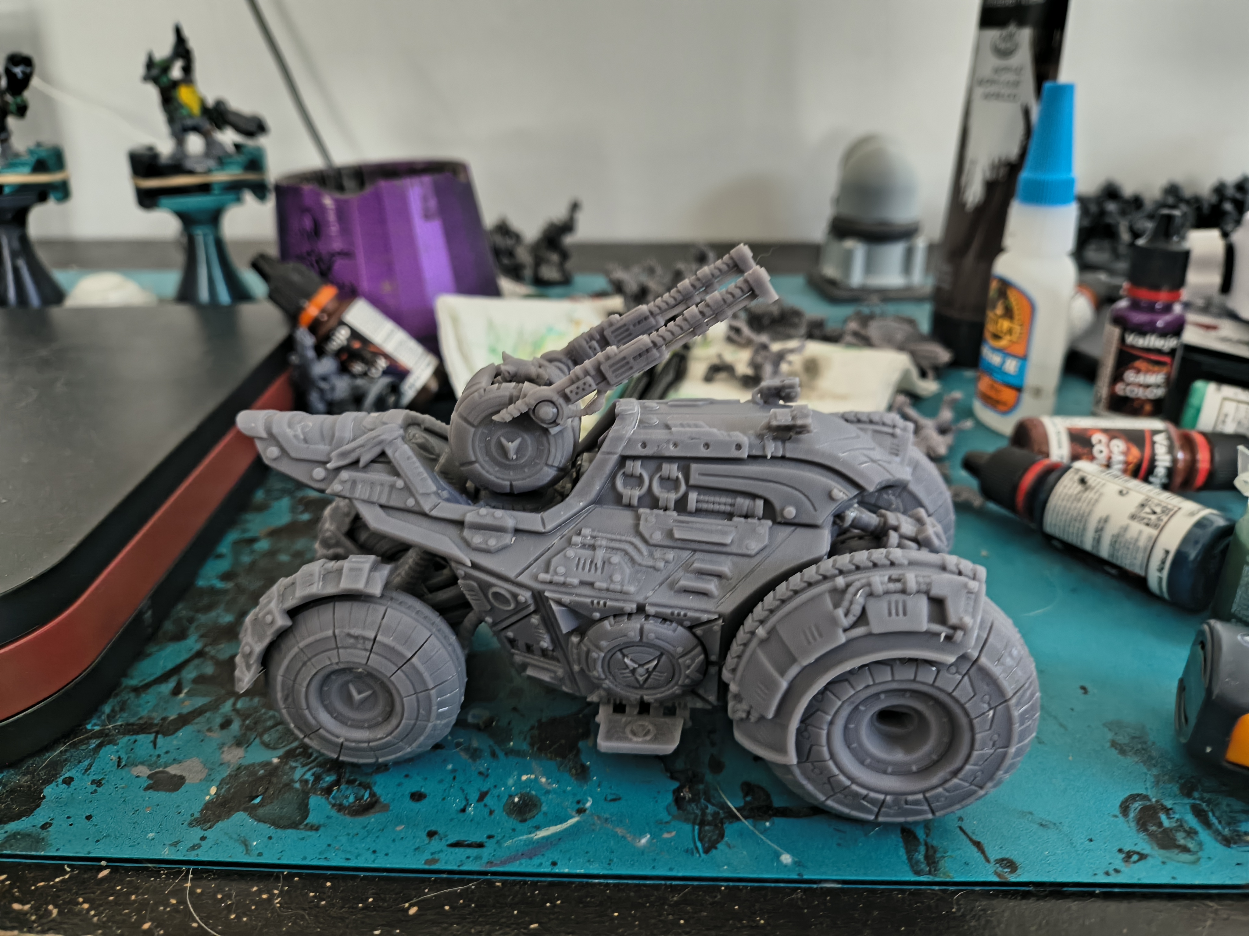 Ratman Clans OPR Burrower Tank 3D Print Side View.