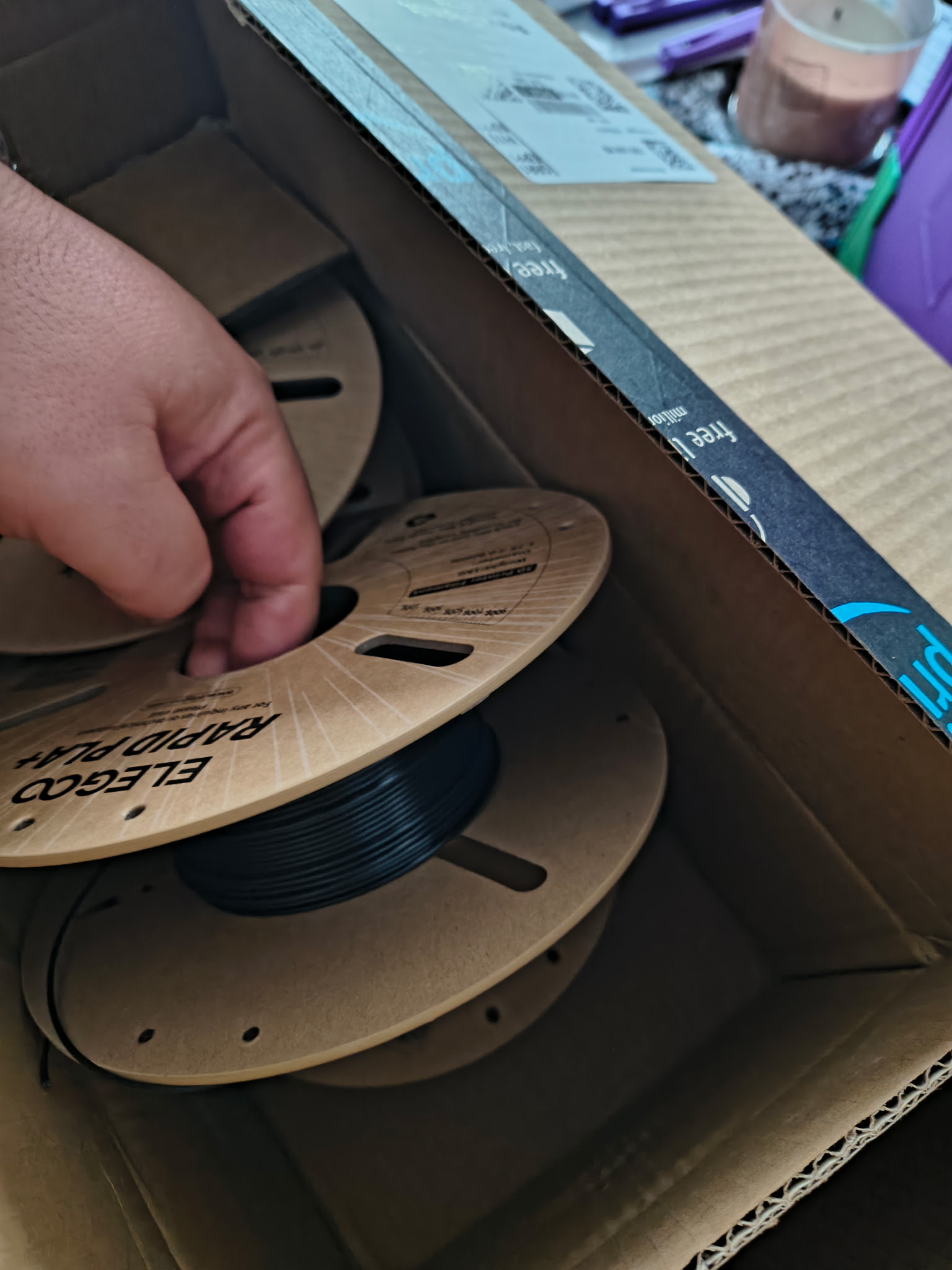 Empty Spool Inside the Box