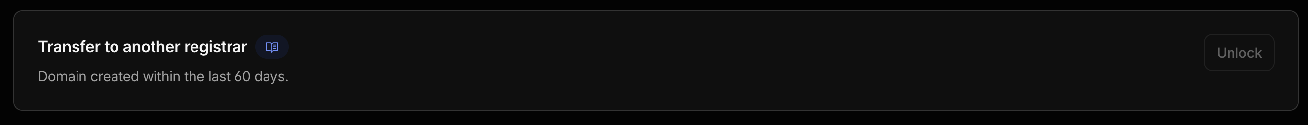 Finally found a transfer option, its greyed out